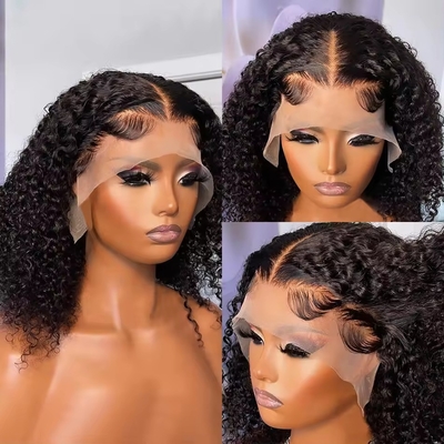 Super duplo desenhado cabelo humano bruto Hd Peruca de renda com cor de cabelo personalizável
