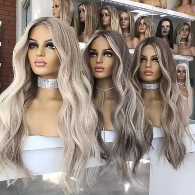Cabelo Europeu Cabelo Humano Perucas com Frontal 180% Densidade HD renda Frente e corpo onda