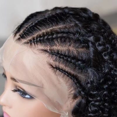 Perucas virgens 100% de cabelo humano misturado Perucas frontais de renda de cabelo remy